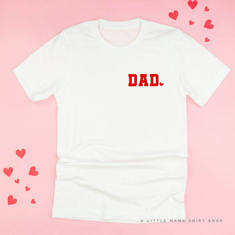 Varsity Heart - Dad (pocket) - Unisex Tee