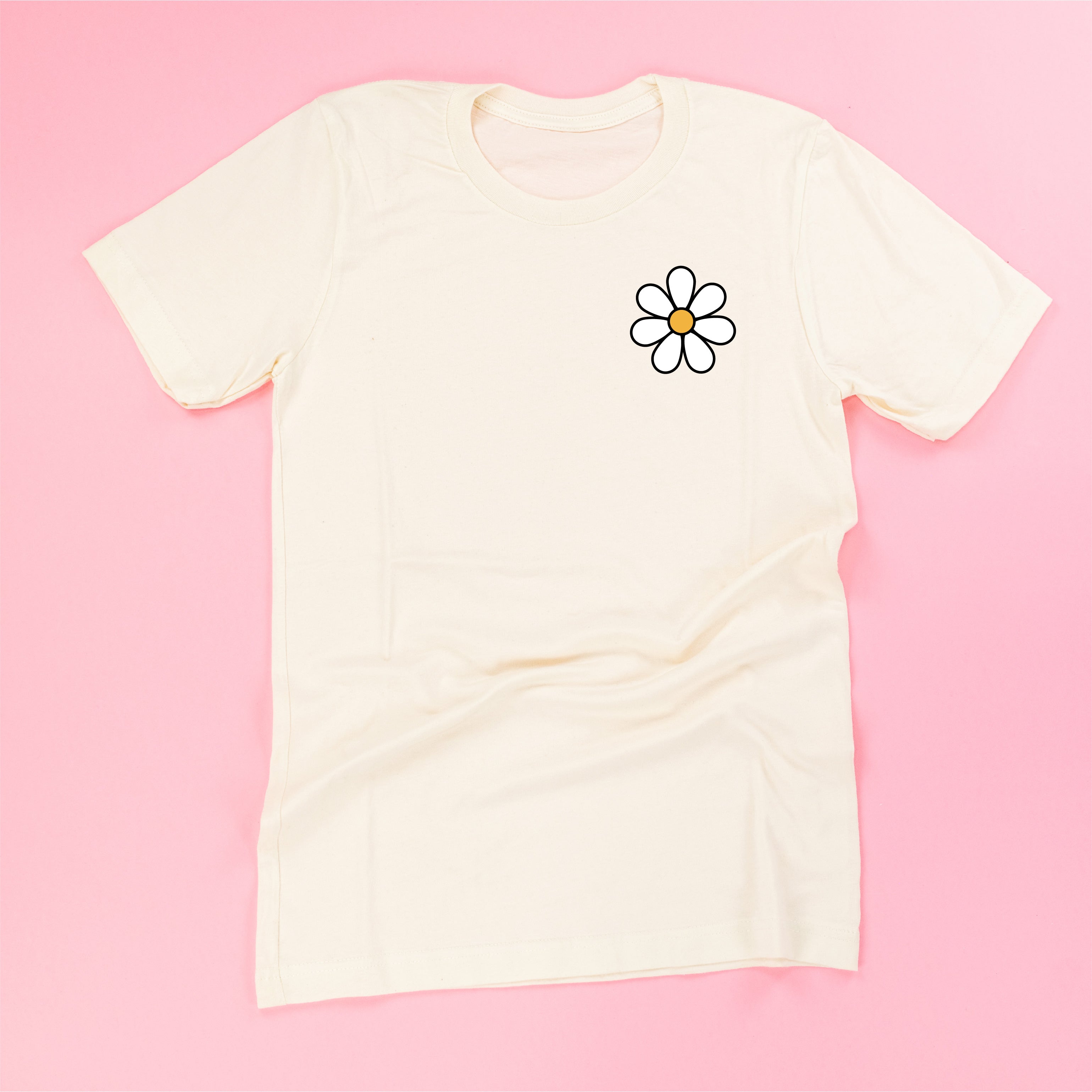 Pocket Daisy on Front w/ Have a Great Daysy on Back - Unisex Tee Little Mama Shirt Shop