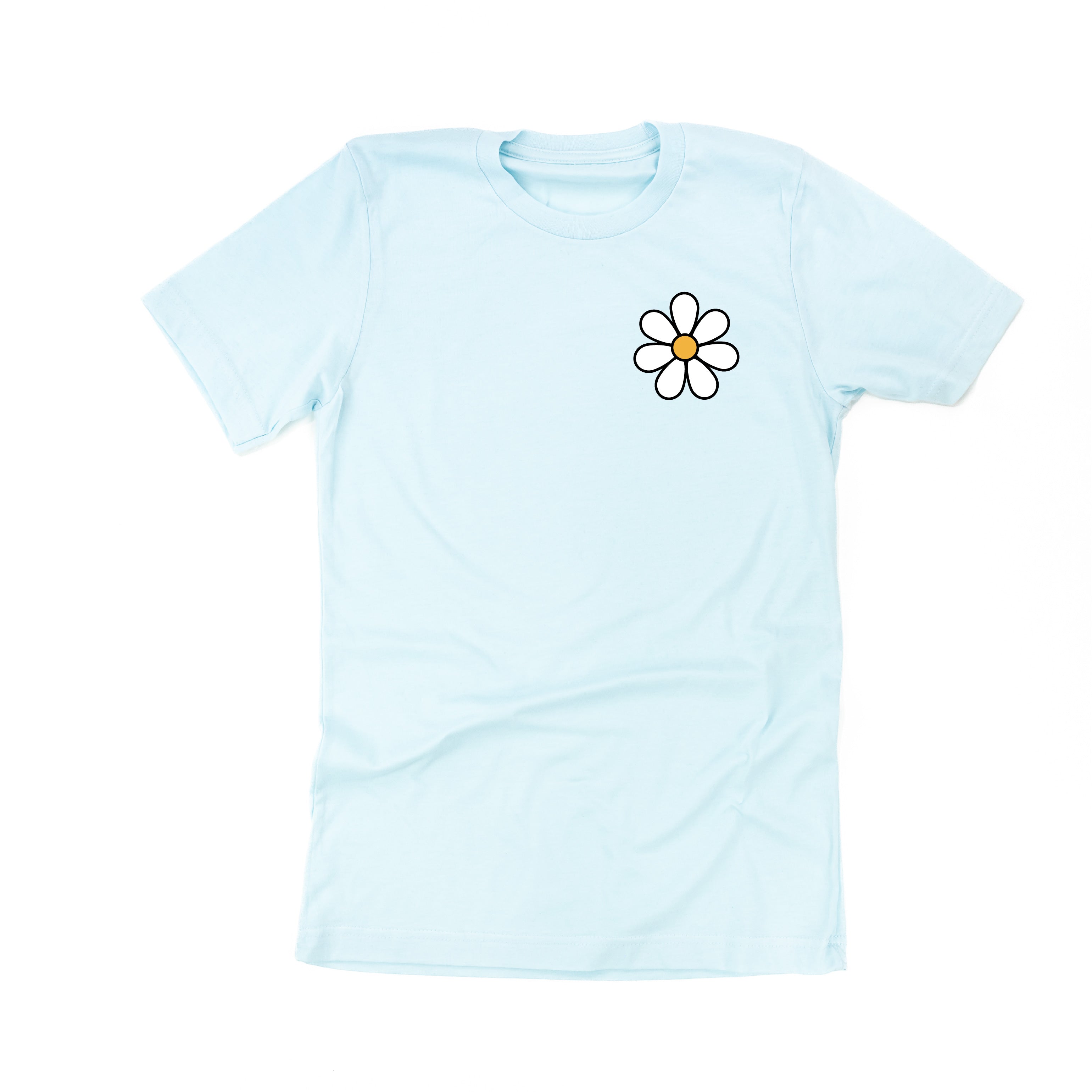 Pocket Daisy on Front w/ Have a Great Daysy on Back - Unisex Tee Little Mama Shirt Shop