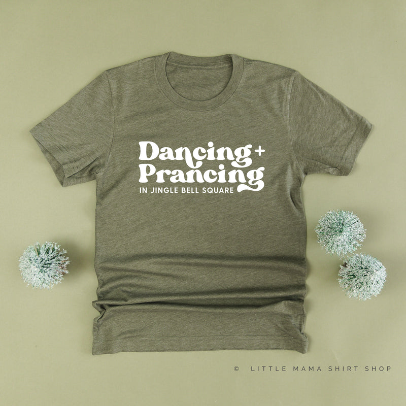 Dancing + Prancing in Jingle Bell Square - Unisex Tee