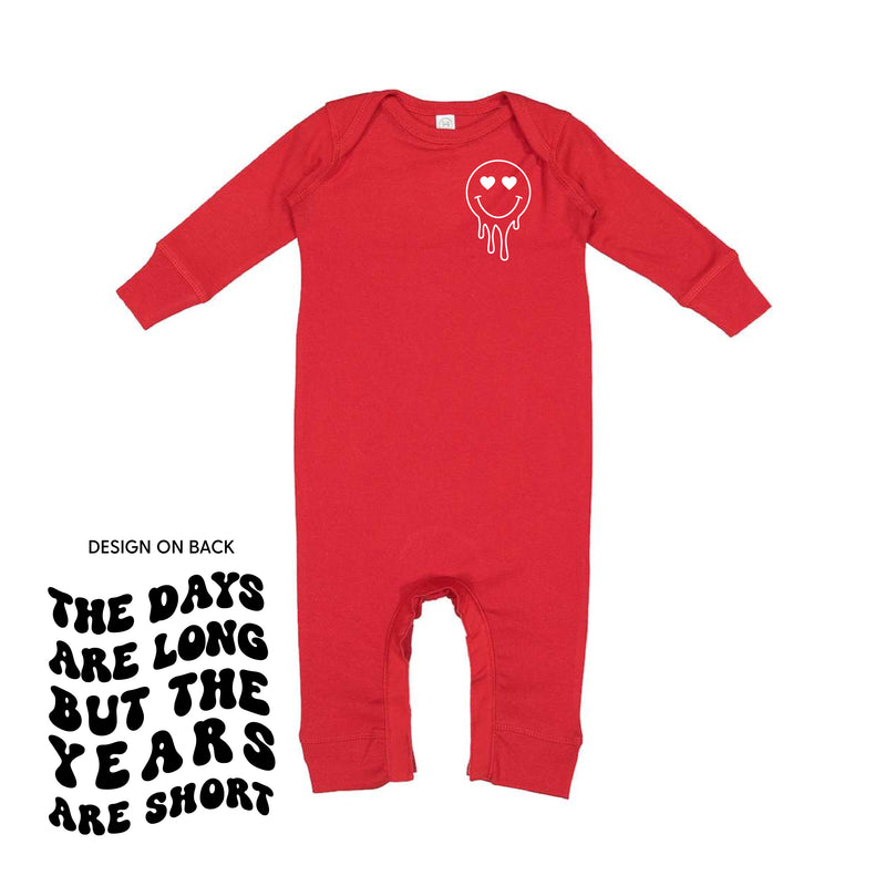 THE DAYS ARE LONG BUT THE YEARS ARE SHORT - (w/ Melty Heart Eyes) - One Piece Baby Sleeper