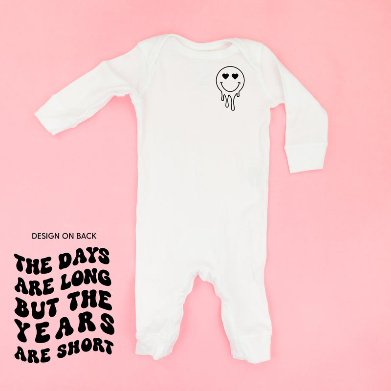 THE DAYS ARE LONG BUT THE YEARS ARE SHORT - (w/ Melty Heart Eyes) - One Piece Baby Sleeper