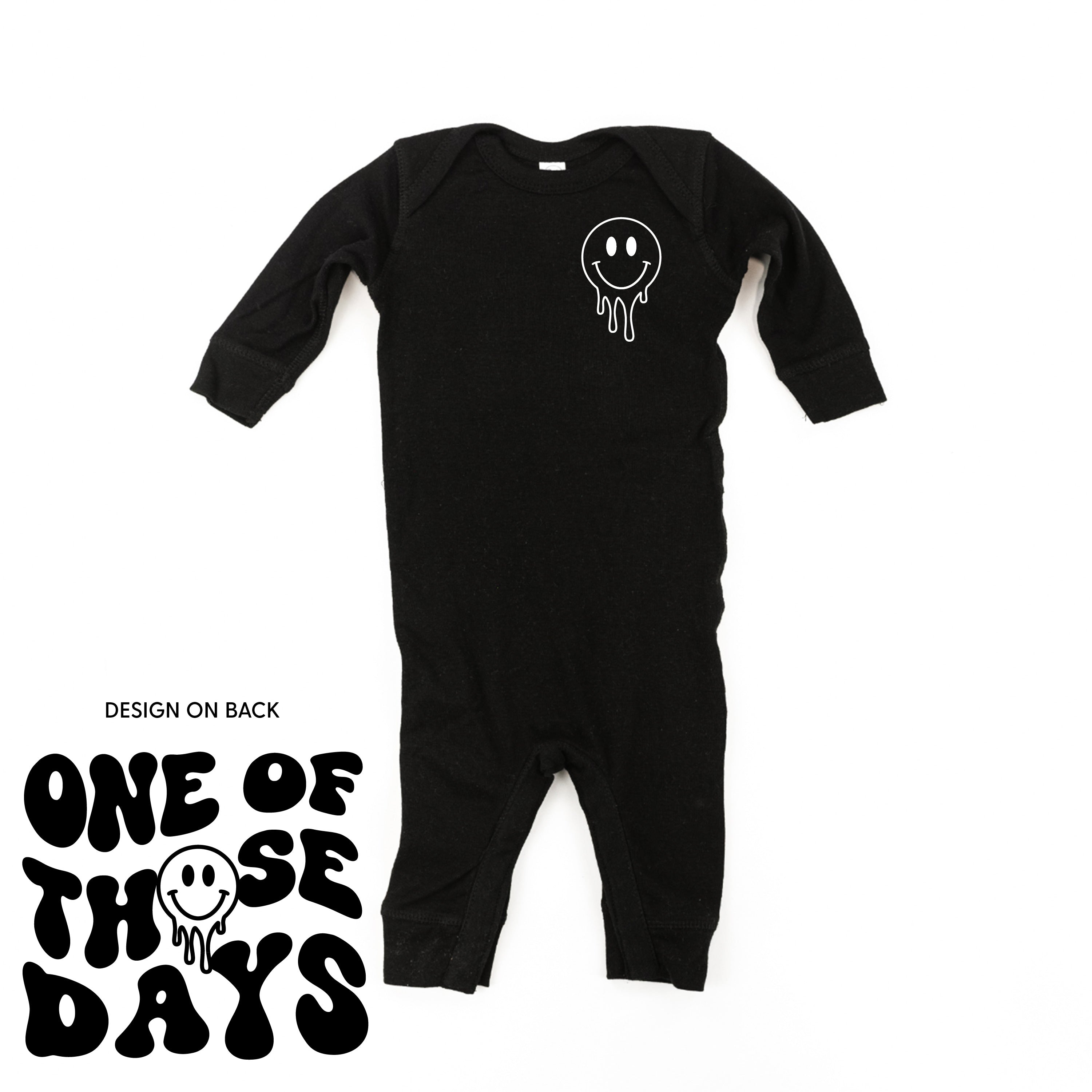 One Of Those Days - (w/ Melty Smiley) - One Piece Baby Sleeper Little Mama Shirt Shop