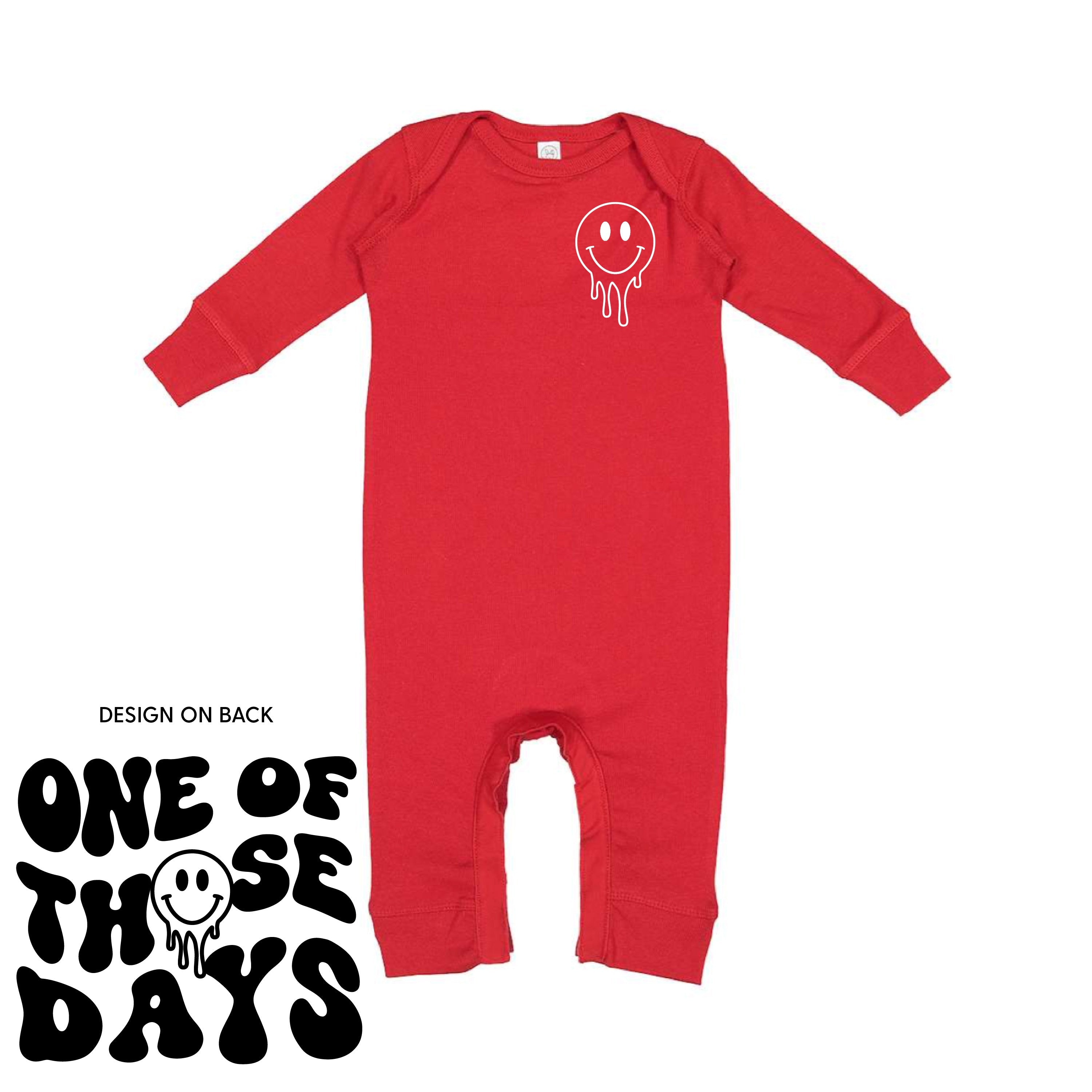 One Of Those Days - (w/ Melty Smiley) - One Piece Baby Sleeper Little Mama Shirt Shop
