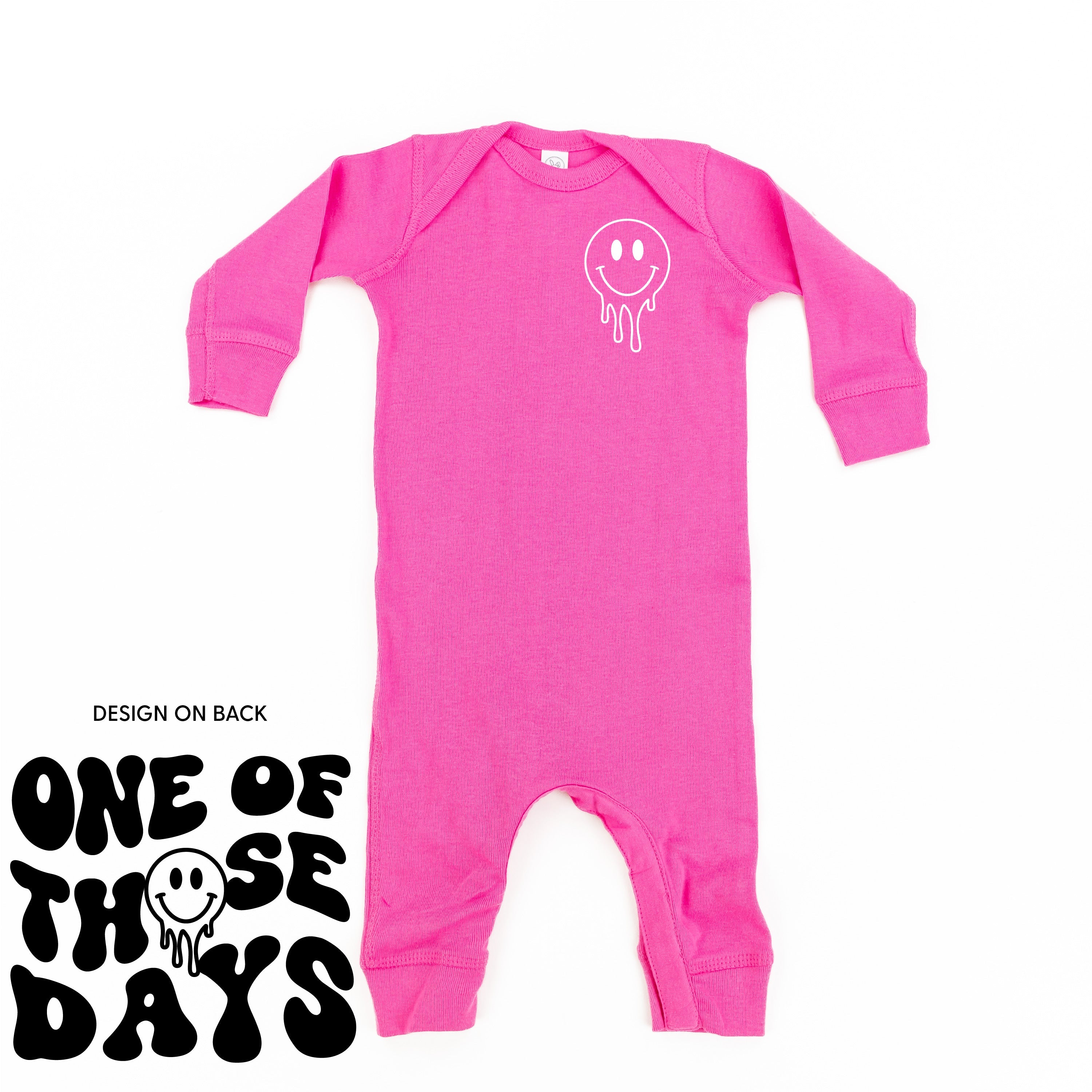 One Of Those Days - (w/ Melty Smiley) - One Piece Baby Sleeper Little Mama Shirt Shop