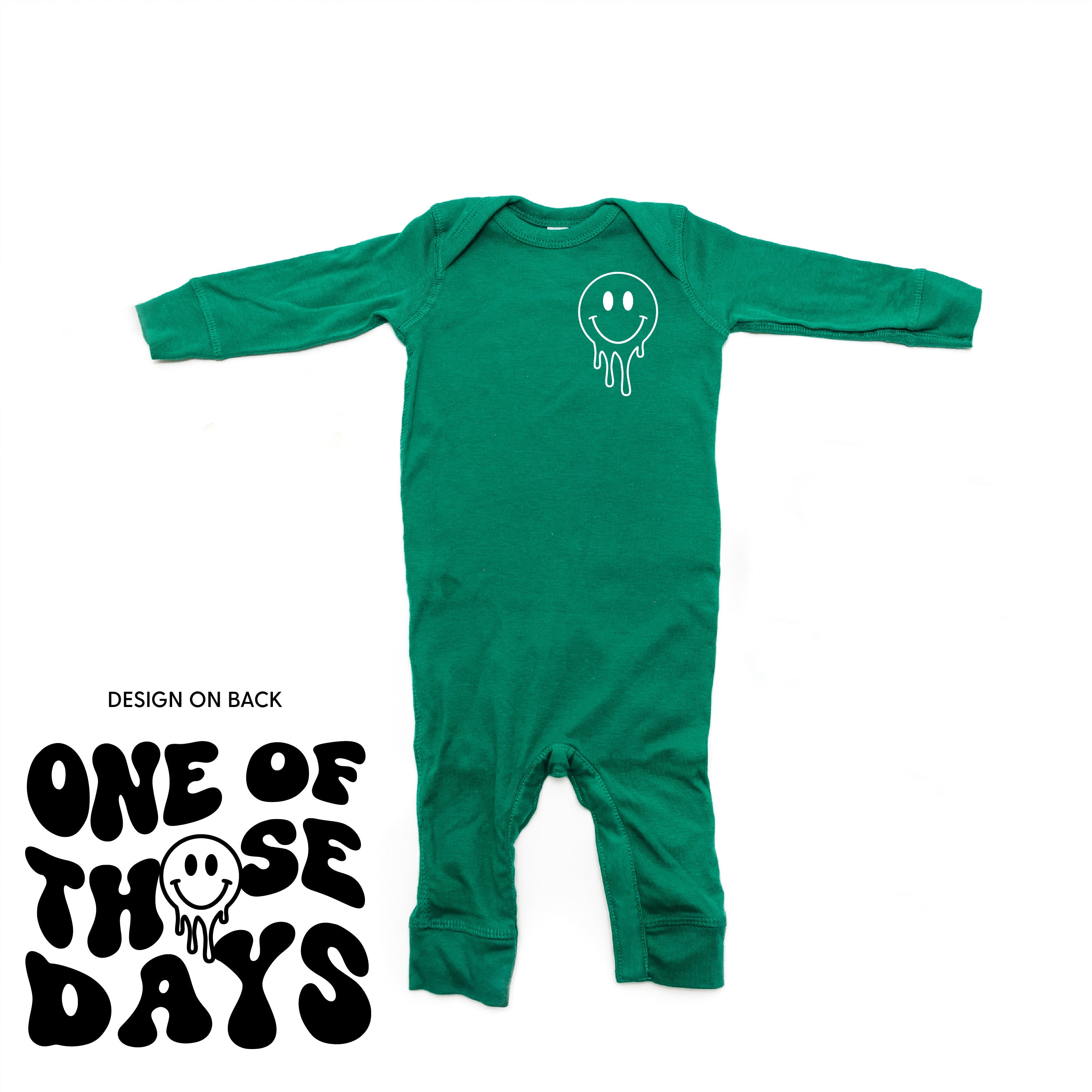 One Of Those Days - (w/ Melty Smiley) - One Piece Baby Sleeper Little Mama Shirt Shop