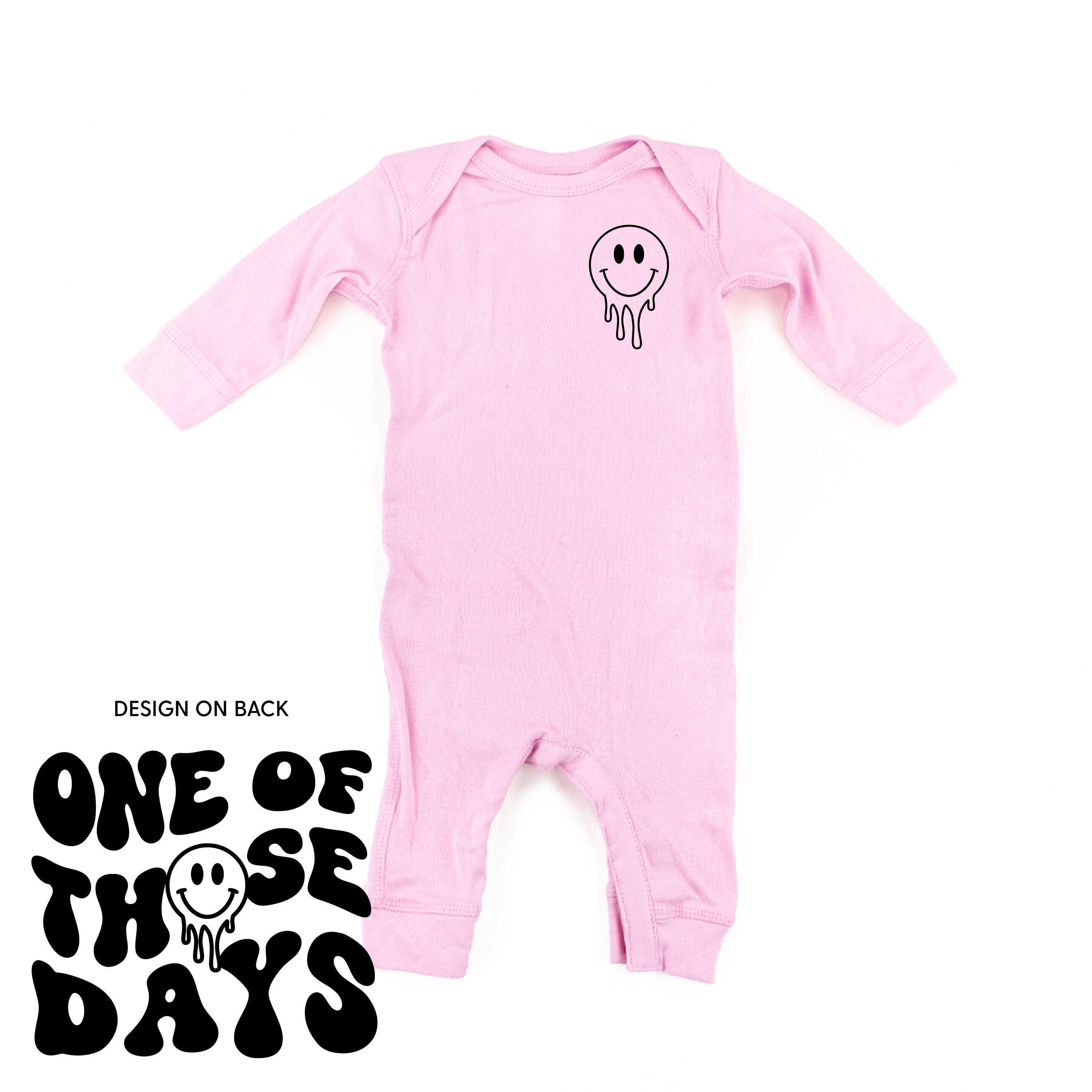 One Of Those Days - (w/ Melty Smiley) - One Piece Baby Sleeper Little Mama Shirt Shop