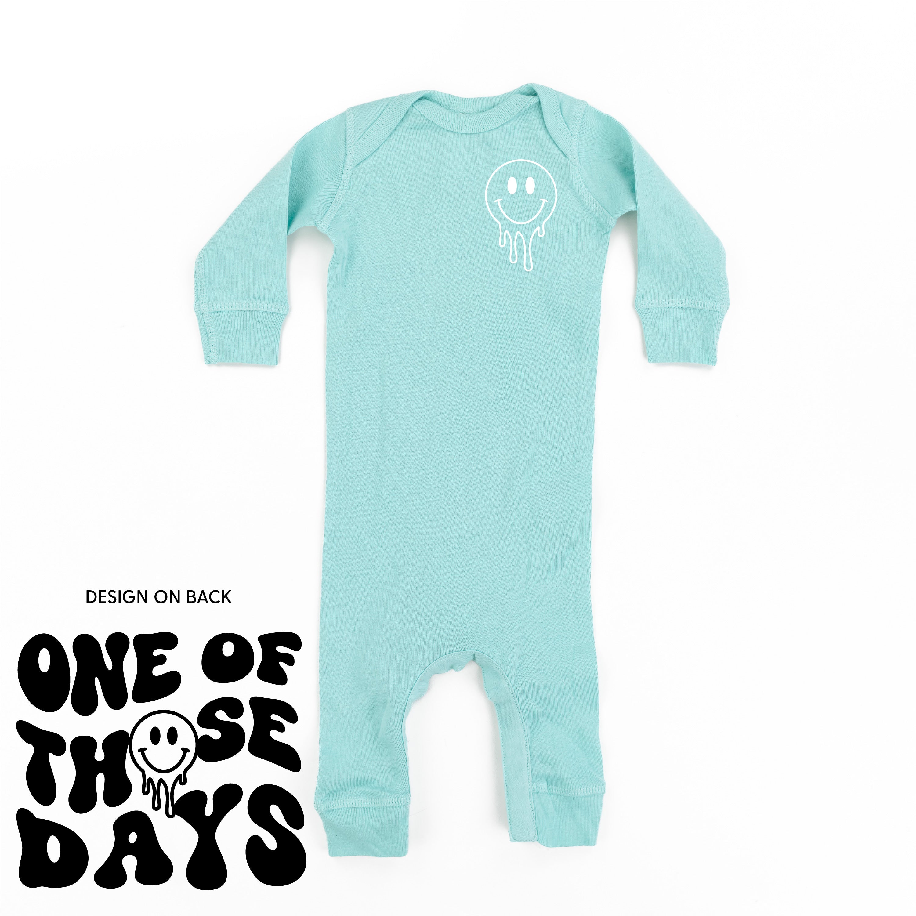 One Of Those Days - (w/ Melty Smiley) - One Piece Baby Sleeper Little Mama Shirt Shop