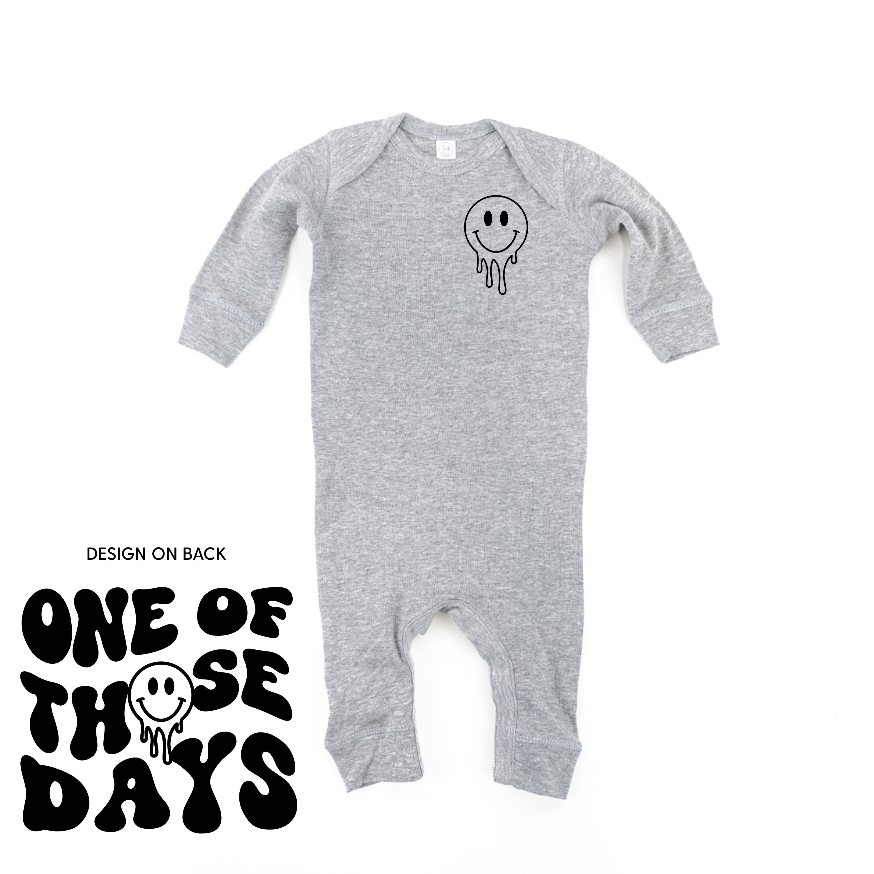 One Of Those Days - (w/ Melty Smiley) - One Piece Baby Sleeper Little Mama Shirt Shop