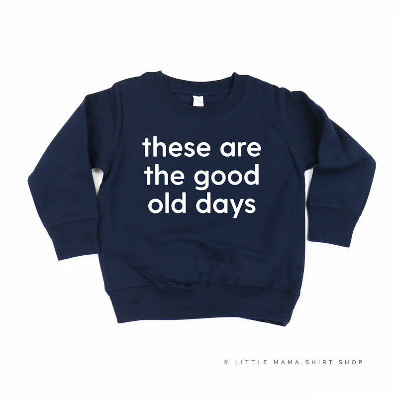 These Are The Good Old Days - Design on Front - Child Sweater