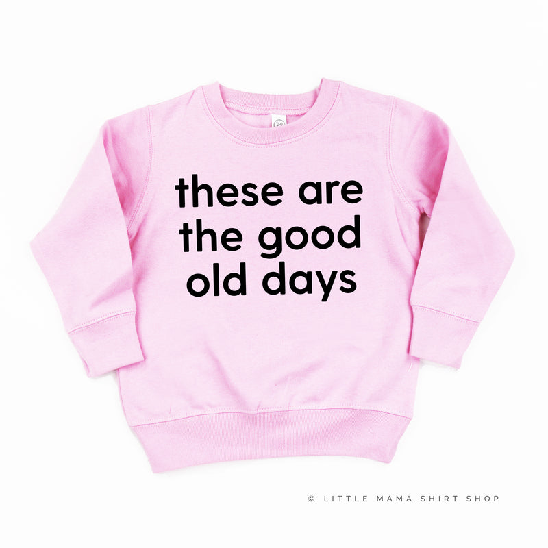 These Are The Good Old Days - Design on Front - Child Sweater