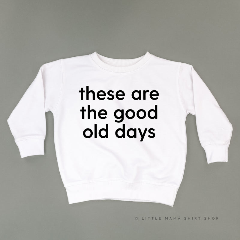 These Are The Good Old Days - Design on Front - Child Sweater