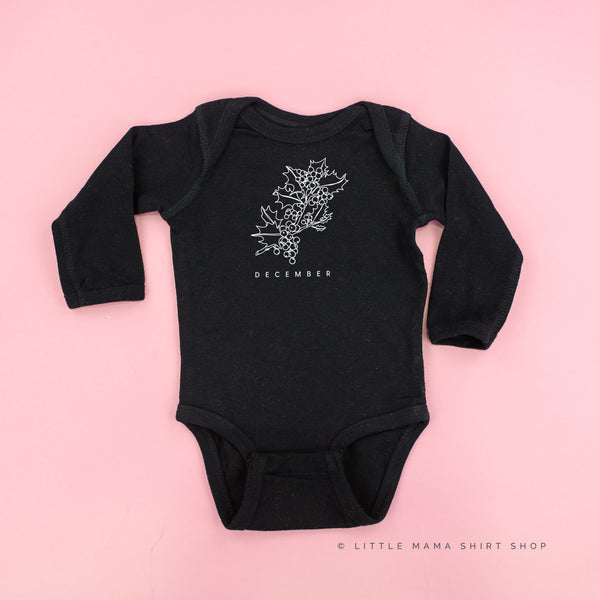 DECEMBER BIRTH FLOWER - Holly - Long Sleeve Child Shirt