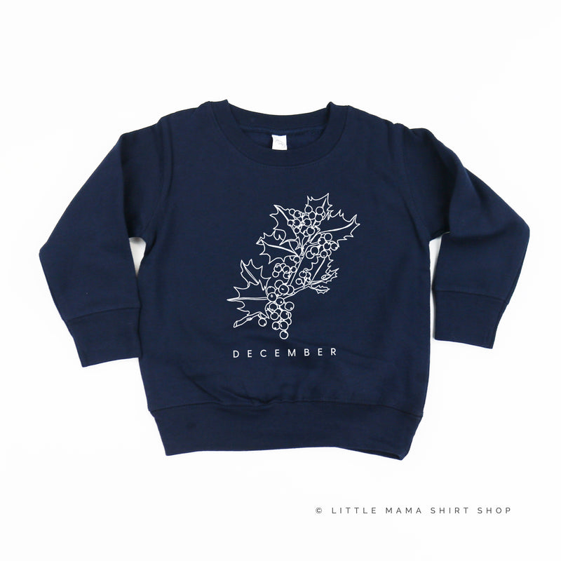 DECEMBER BIRTH FLOWER - Holly - Child Sweater