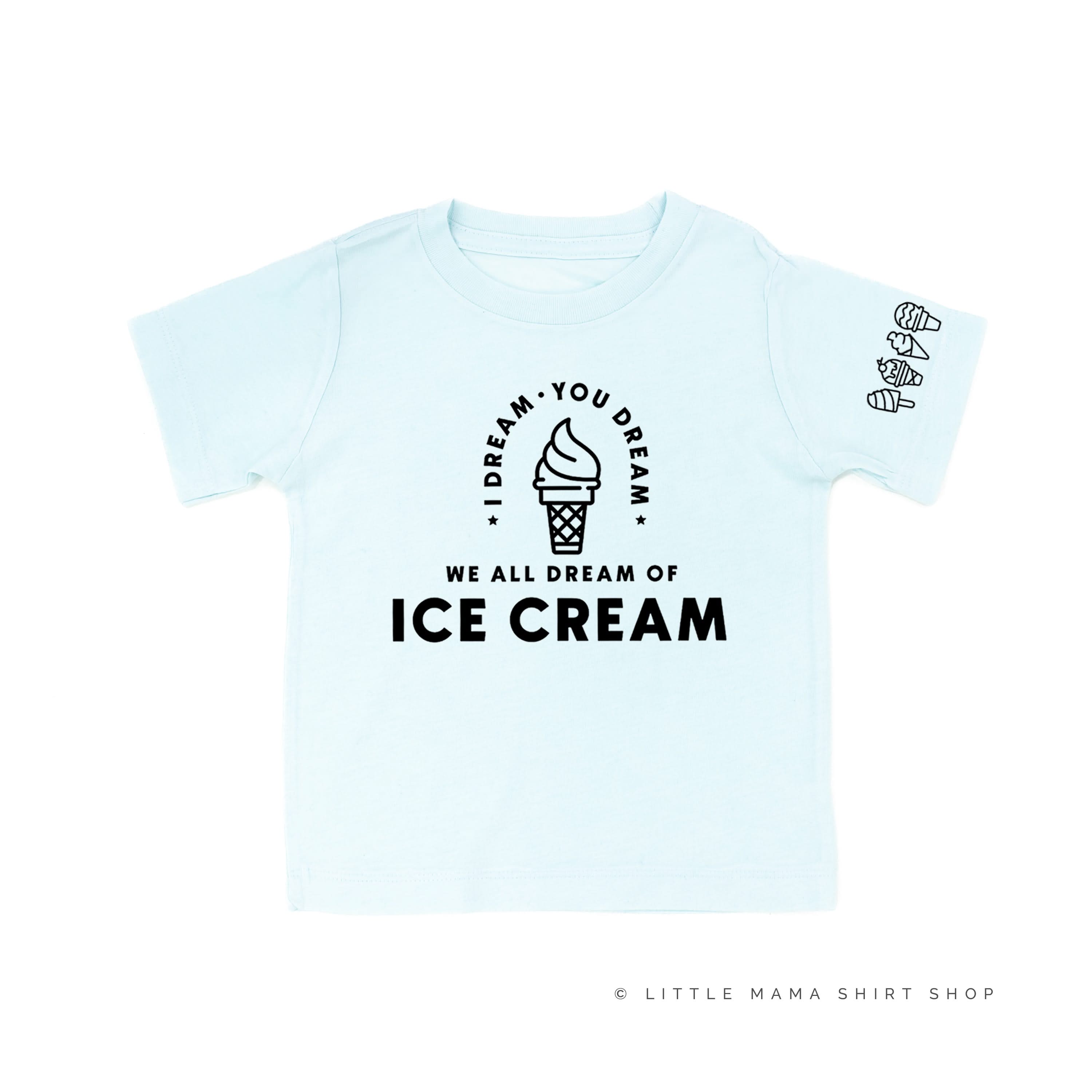 I Dream of Ice Cream - Ice Cream Sleeve Detail - Child Tee