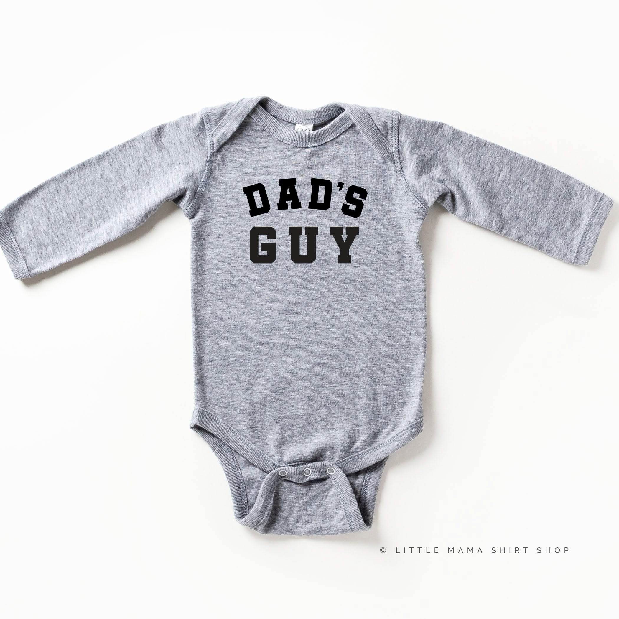 DAD'S GUY - VARSITY - Long Sleeve Child Shirt Little Mama Shirt Shop