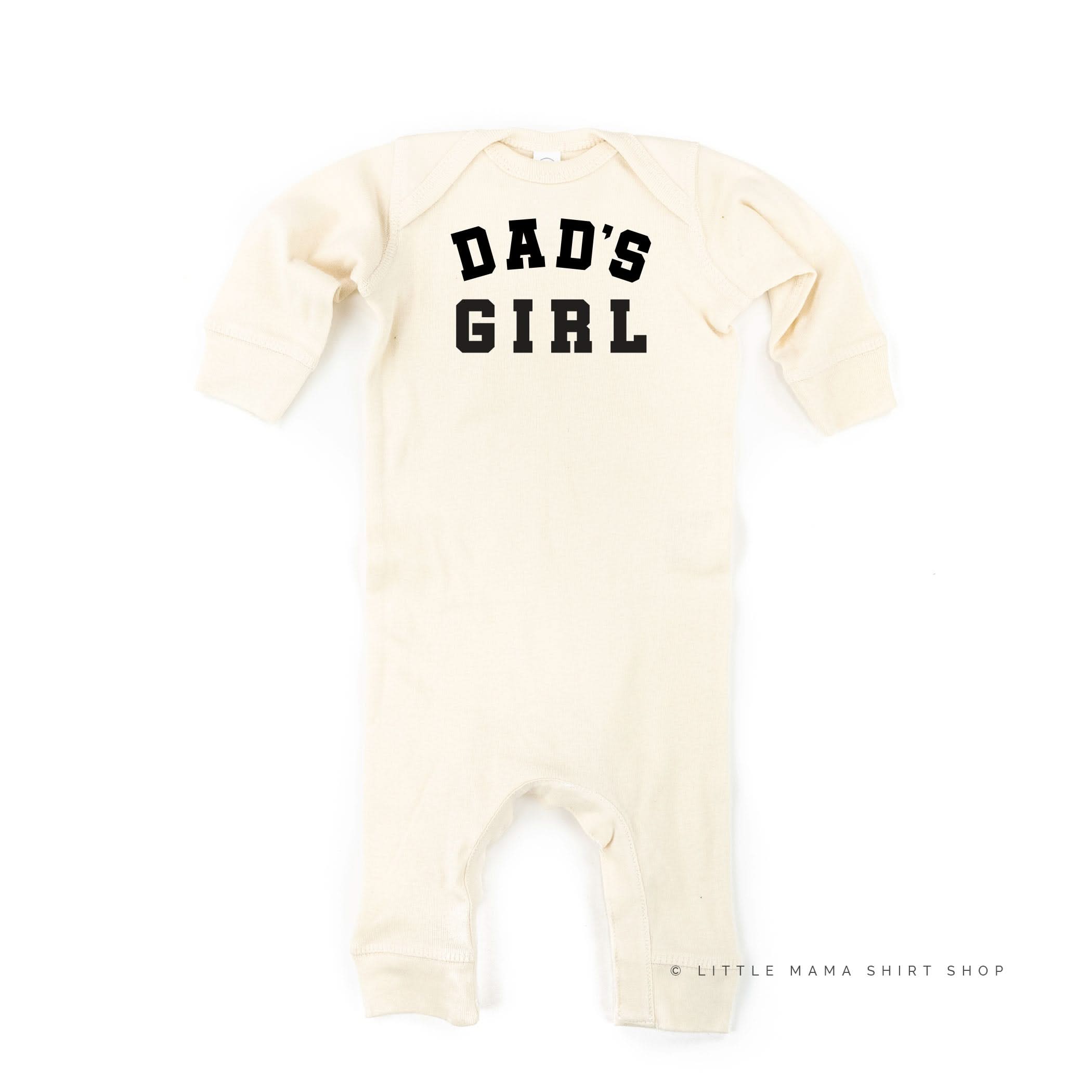 DAD'S GIRL - VARSITY - One Piece Baby Sleeper Little Mama Shirt Shop