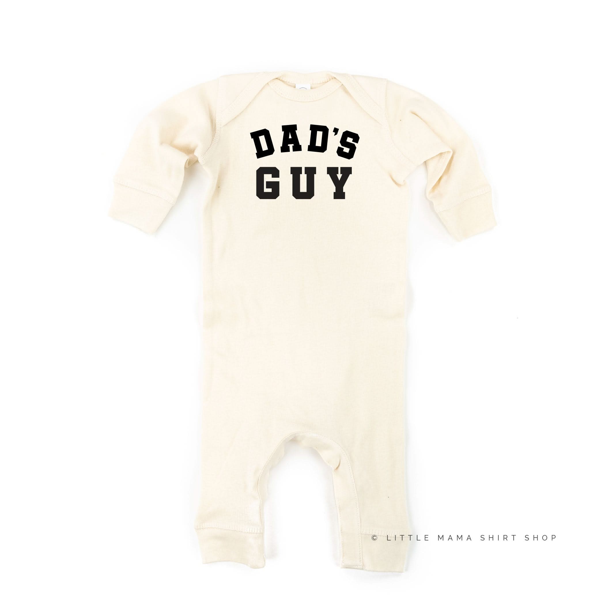 DAD'S GUY - VARSITY - One Piece Baby Sleeper Little Mama Shirt Shop