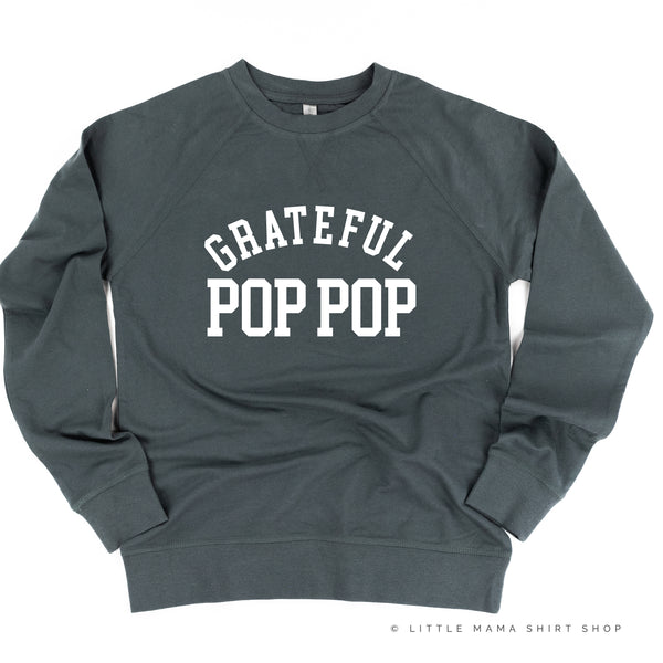 Grateful Pop Pop- (Varsity) - Lightweight Pullover Sweater