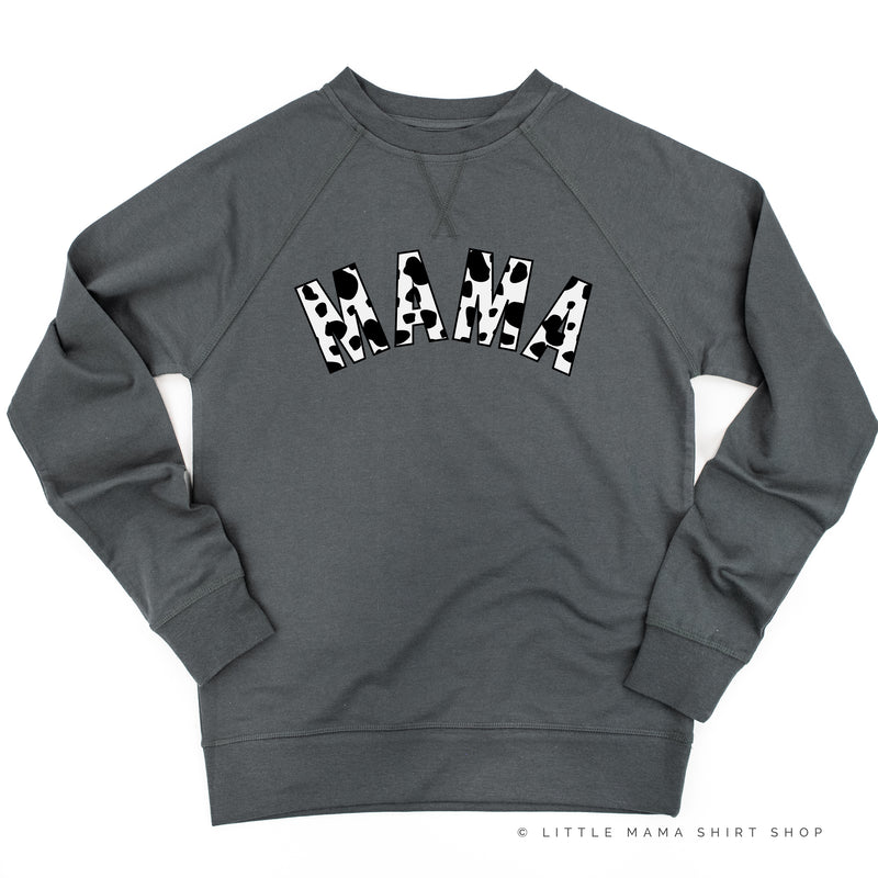MAMA - Cow Print - Lightweight Pullover Sweater