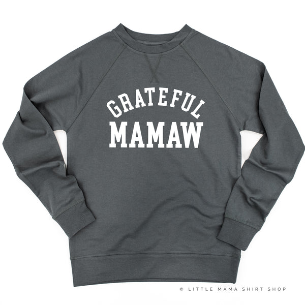 Grateful Mamaw - (Varsity) - Lightweight Pullover Sweater