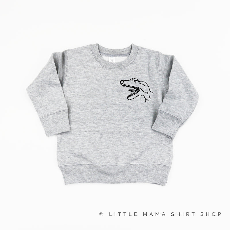 Dinosaur Head - Pocket Design - Child Sweater