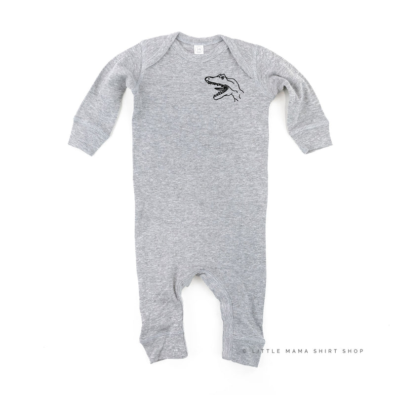 Dinosaur Head - Pocket - One Piece Baby Sleeper