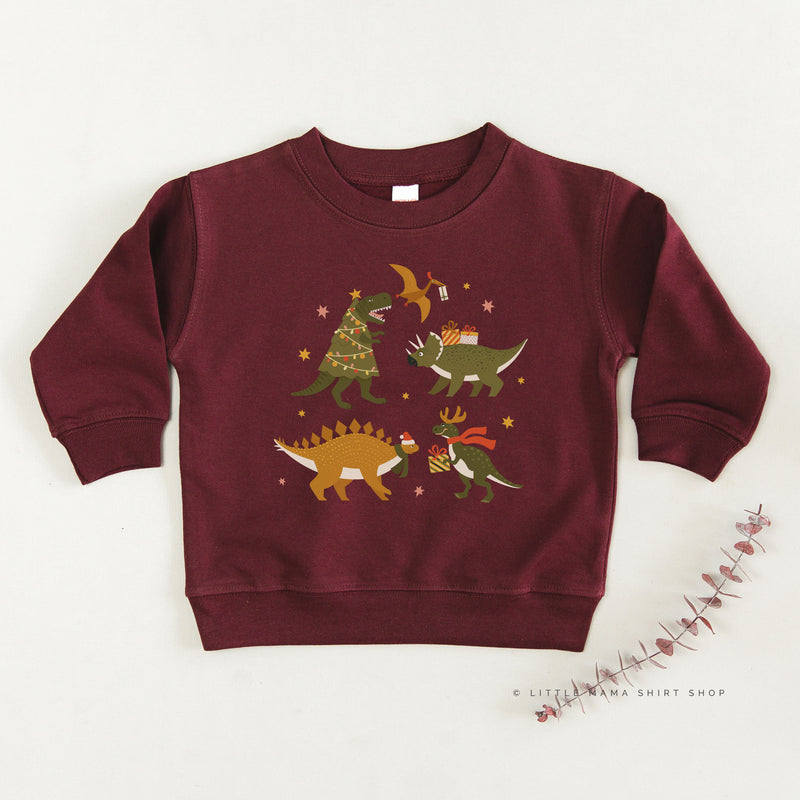 Christmas Dinosaurs - Child Sweater