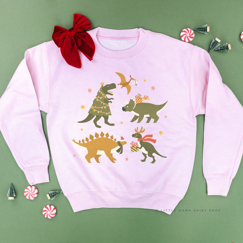 Christmas Dinosaurs - Child Sweater