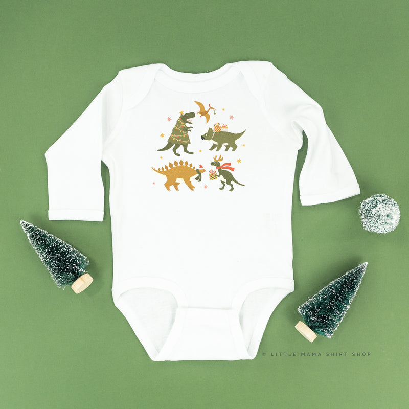 Christmas Dinosaurs - Child LONG SLEEVE Tee