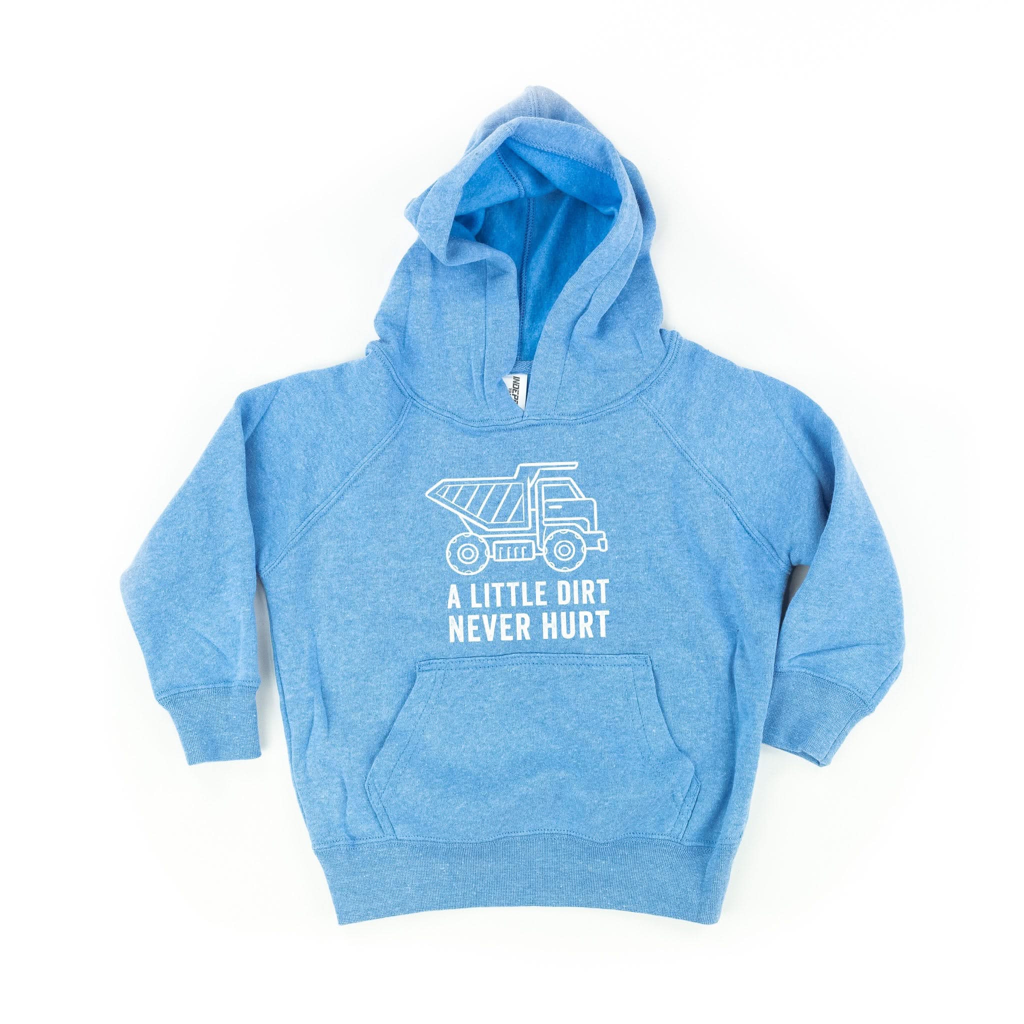 A LITTLE DIRT NEVER HURT - CONSTRUCTION - CHILD HOODIE Little Mama Shirt Shop LLC