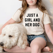 Just a Girl and Her Dog - Short Sleeve Child Shirt Little Mama Shirt Shop