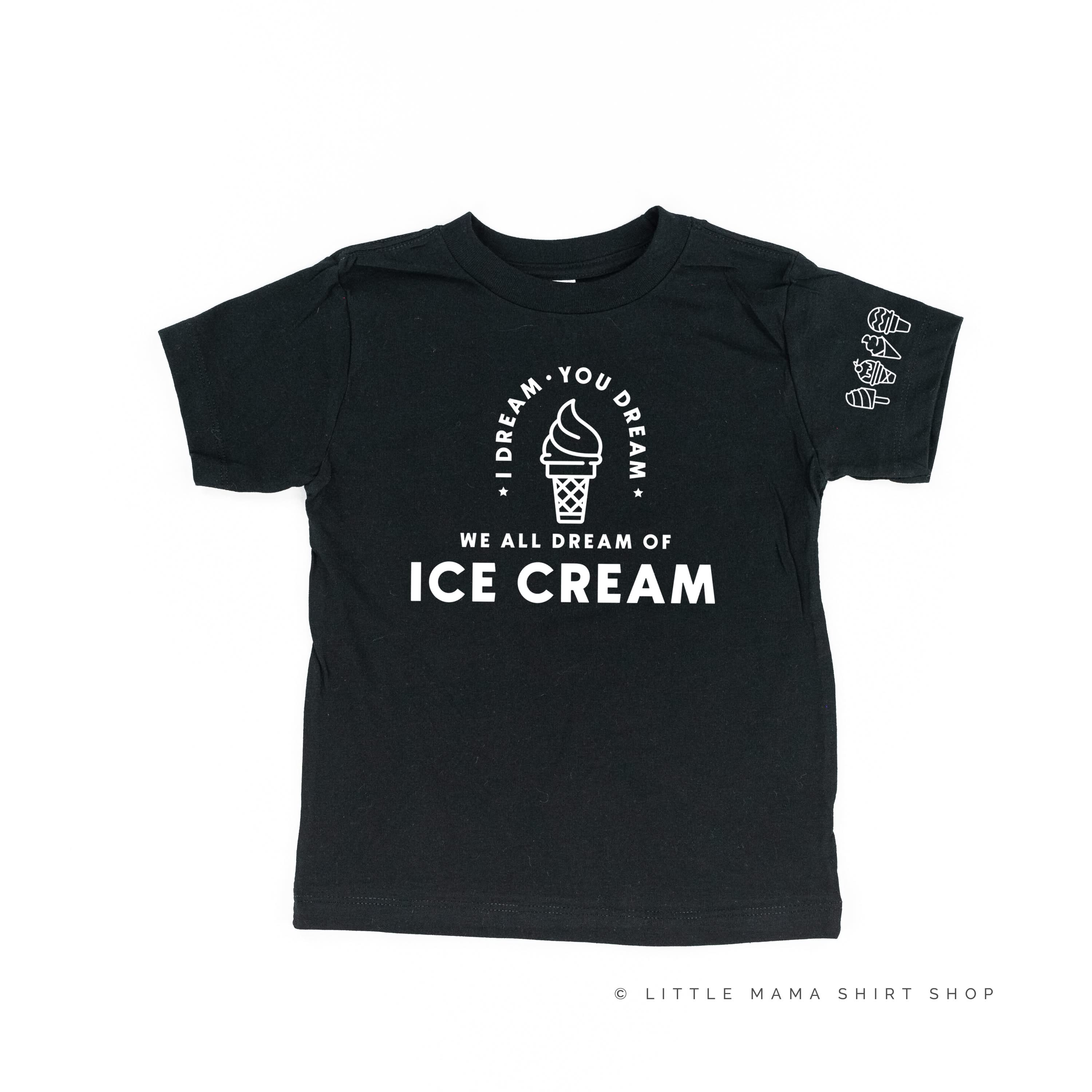 I Dream of Ice Cream - Ice Cream Sleeve Detail - Child Tee