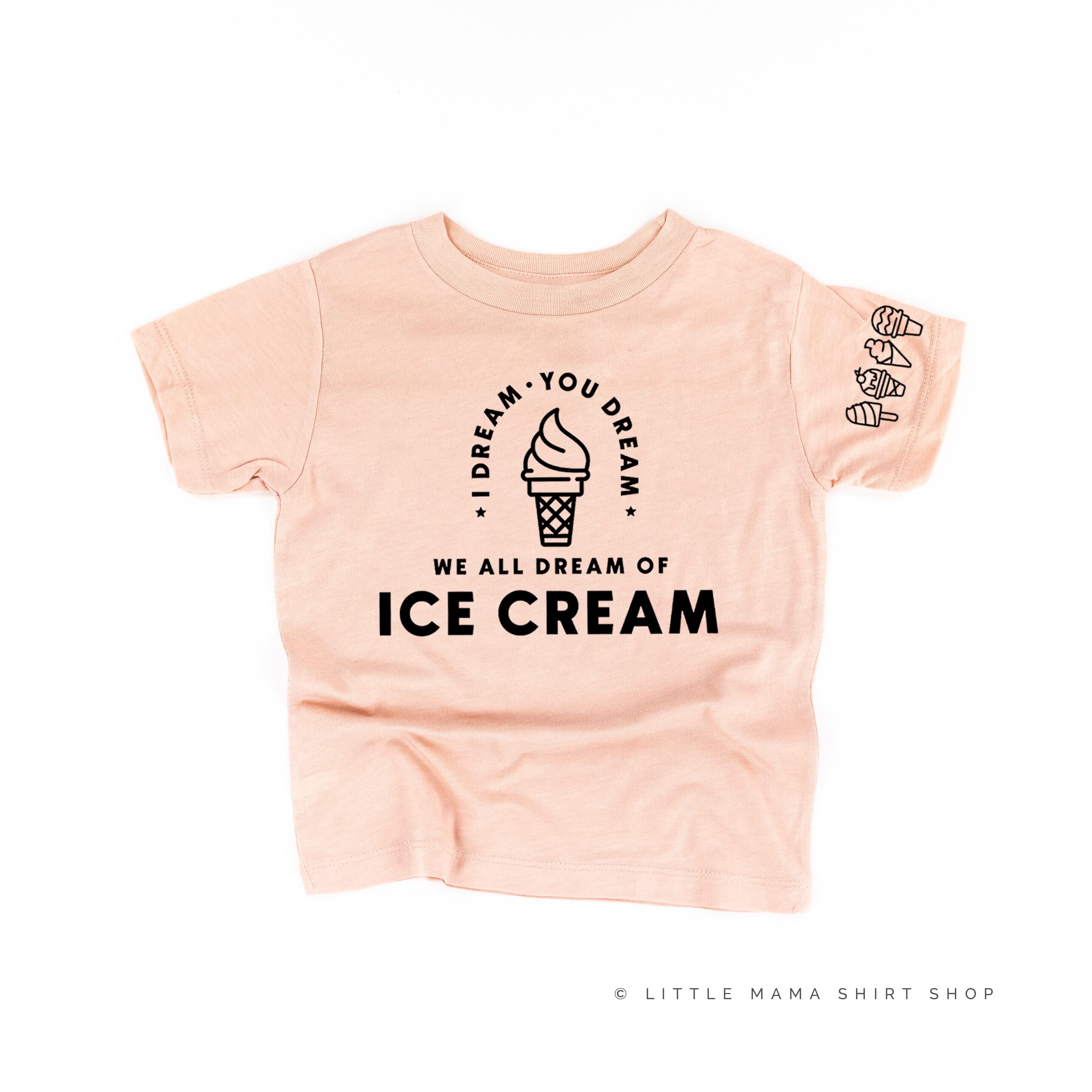 I Dream of Ice Cream - Ice Cream Sleeve Detail - Child Tee