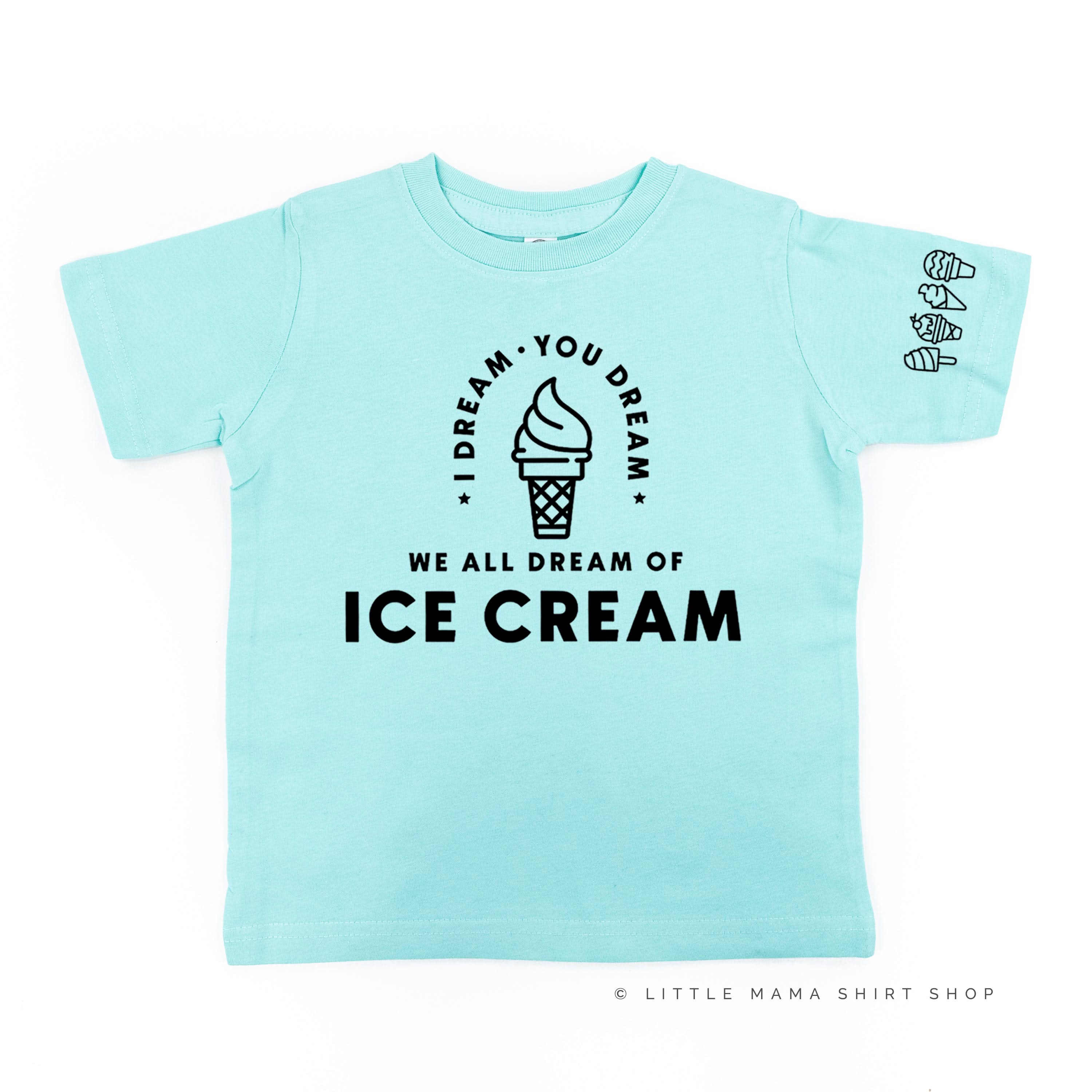 I Dream of Ice Cream - Ice Cream Sleeve Detail - Child Tee