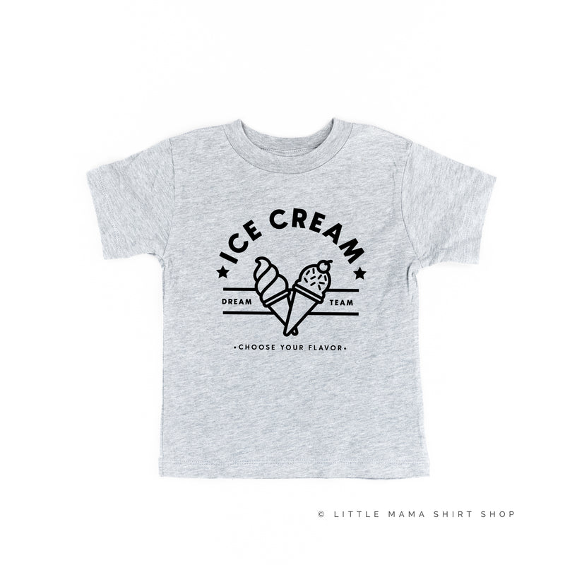 ICE CREAM DREAM TEAM - 5 ACROSS ON BACK - Short Sleeve Child Shirt