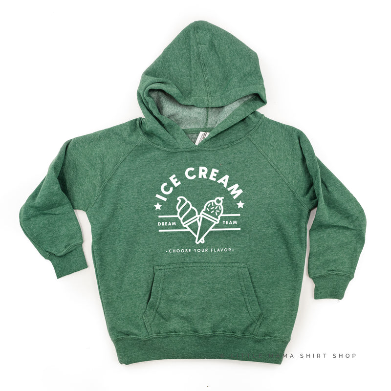 ICE CREAM DREAM TEAM - 5 ACROSS ON BACK - Child Hoodie