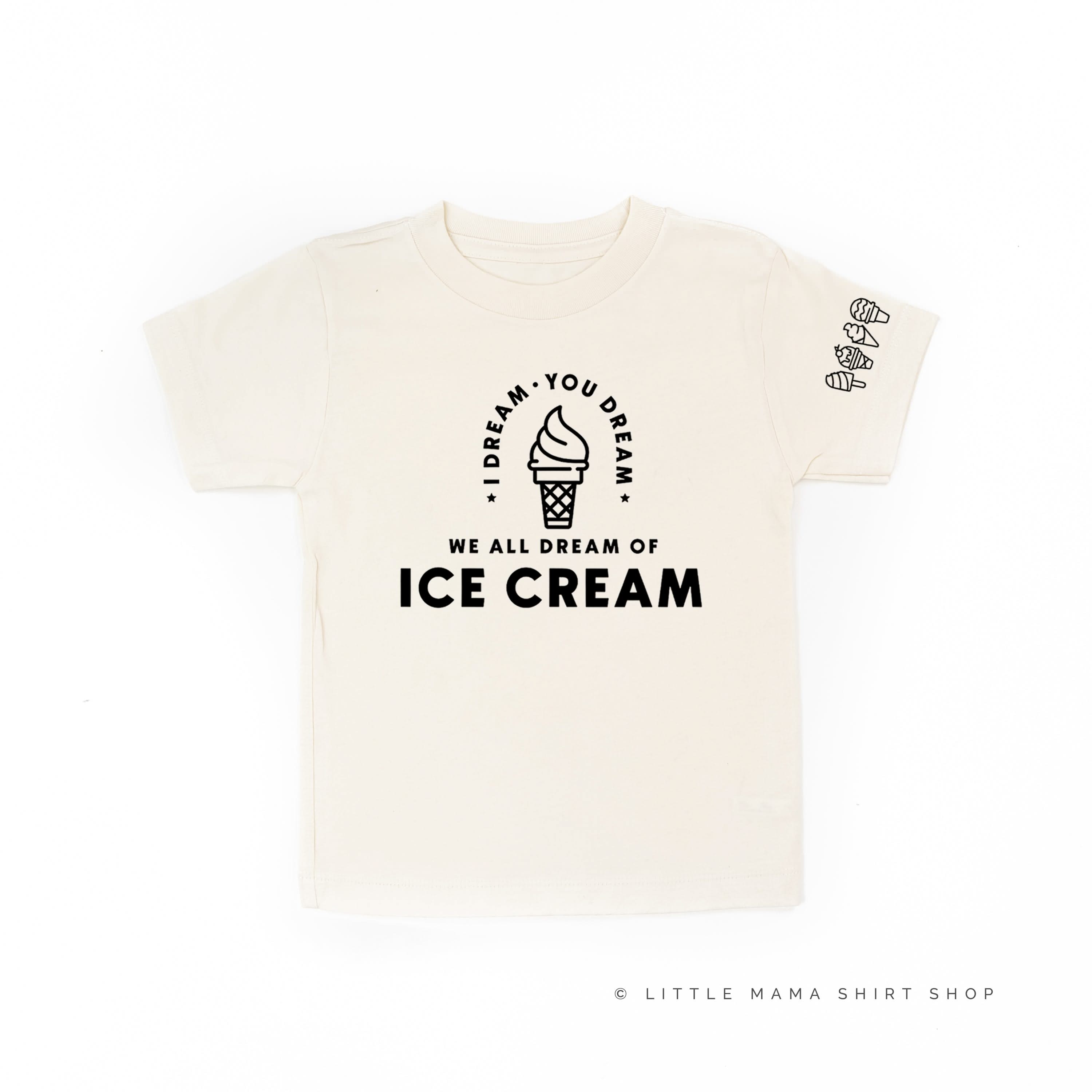 I Dream of Ice Cream - Ice Cream Sleeve Detail - Child Tee