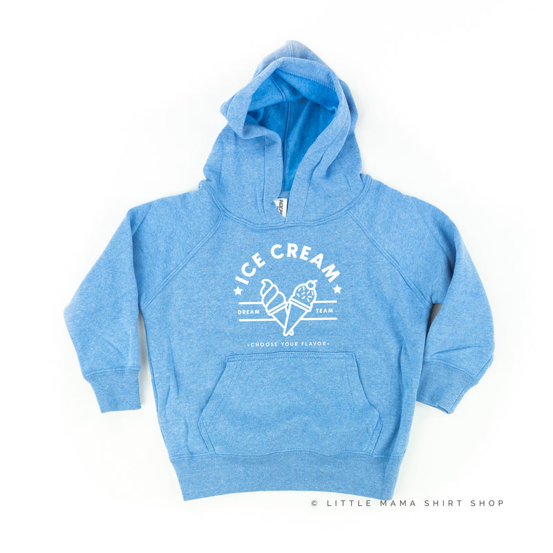 ICE CREAM DREAM TEAM - 5 ACROSS ON BACK - Child Hoodie