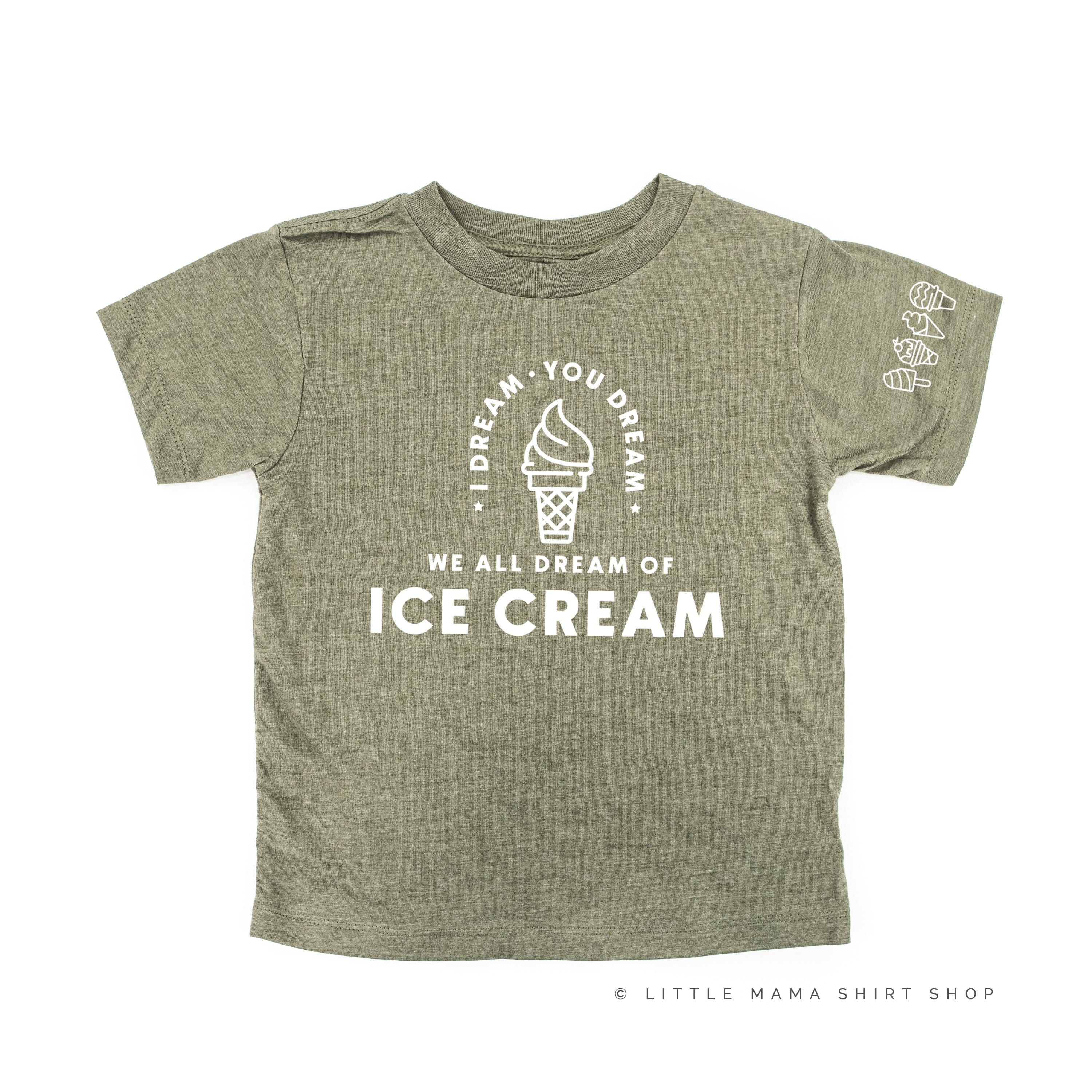 I Dream of Ice Cream - Ice Cream Sleeve Detail - Child Tee