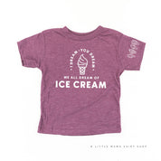 I Dream of Ice Cream - Ice Cream Sleeve Detail - Child Tee