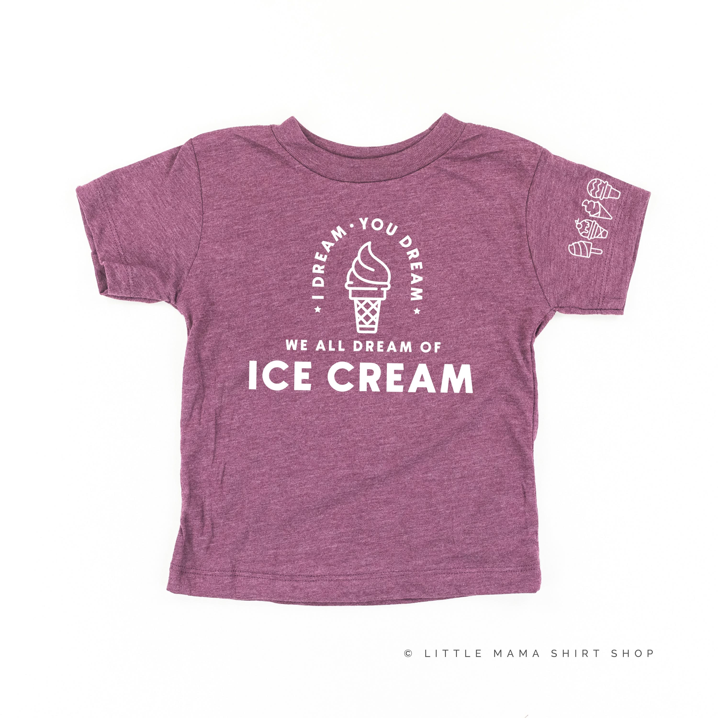 I Dream of Ice Cream - Ice Cream Sleeve Detail - Child Tee