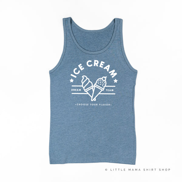 ICE CREAM DREAM TEAM - 5 ACROSS ON BACK - Unisex Jersey Tank