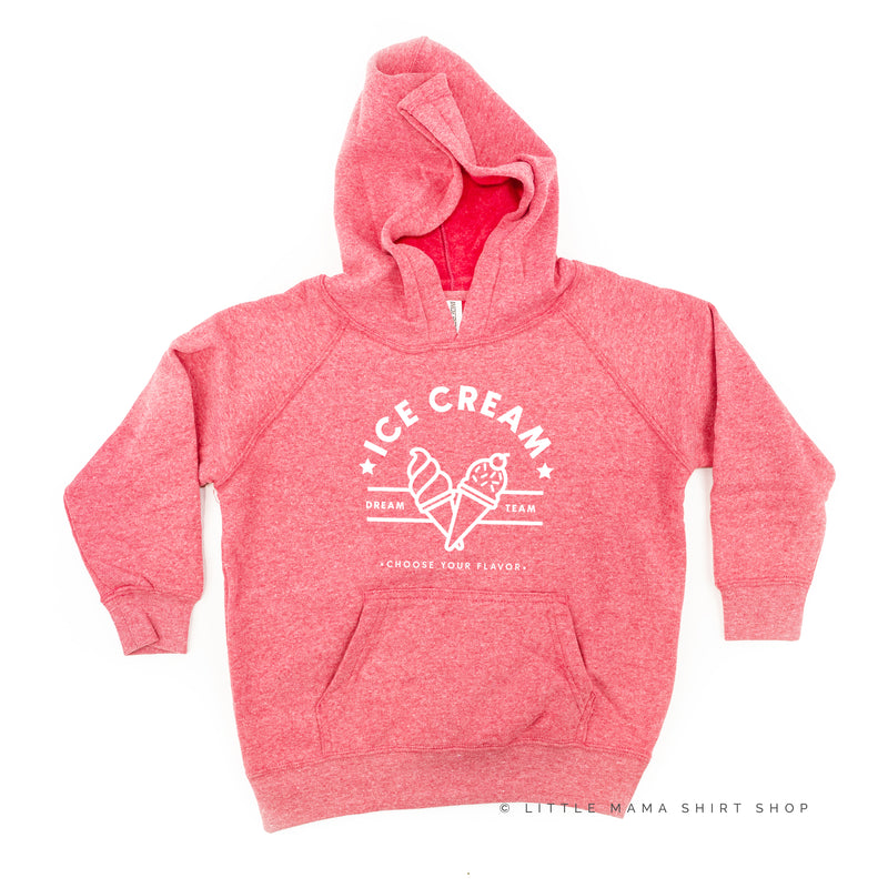 ICE CREAM DREAM TEAM - 5 ACROSS ON BACK - Child Hoodie