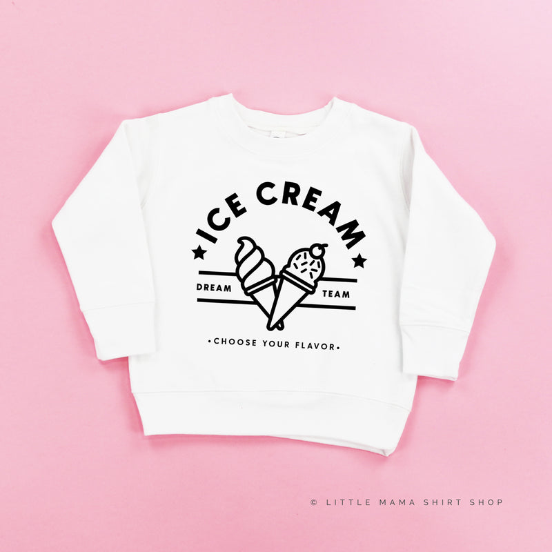 ICE CREAM DREAM TEAM - 5 ACROSS ON BACK - Child Sweater