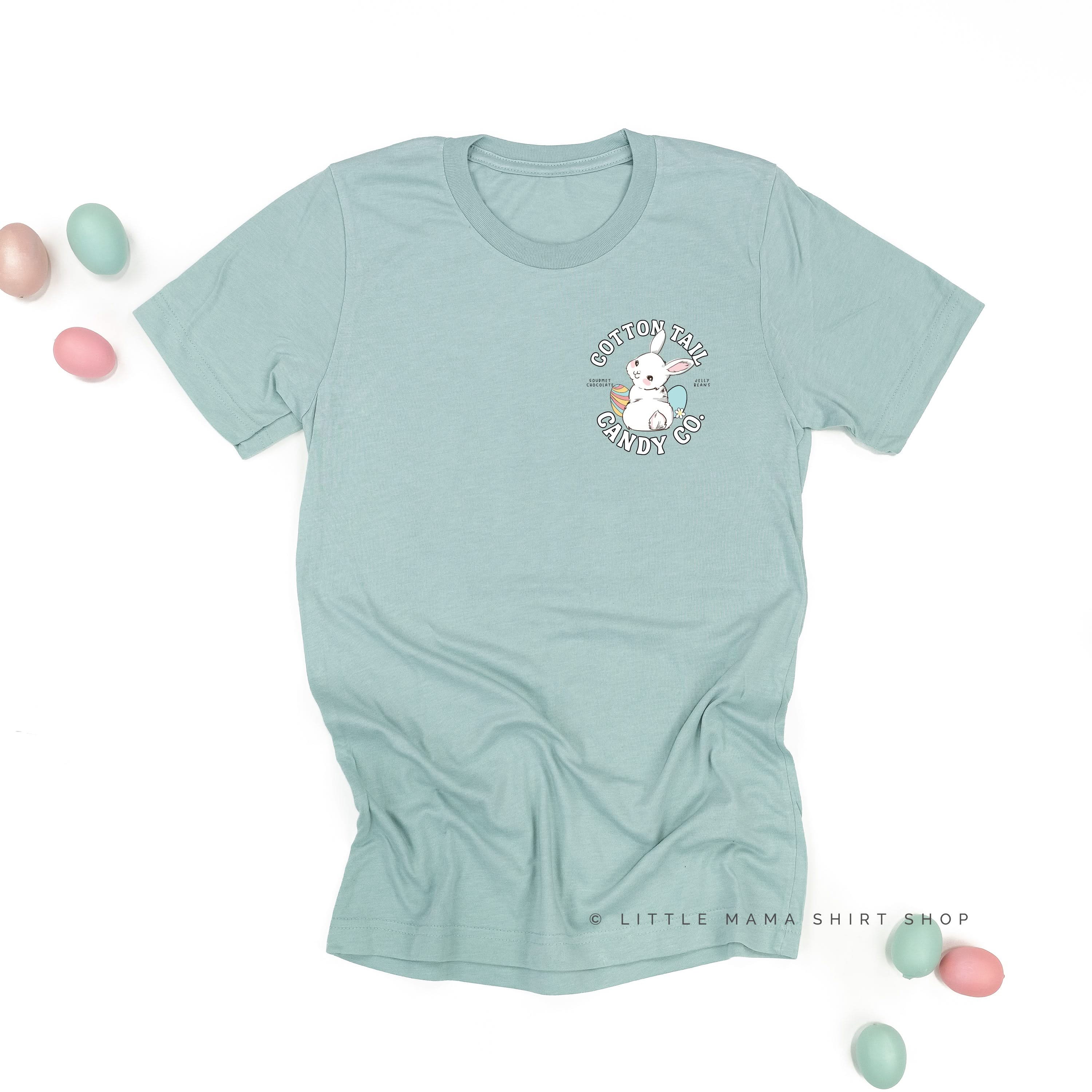 Cotton Tail Candy Co. (pocket) - Unisex Tee Little Mama Shirt Shop