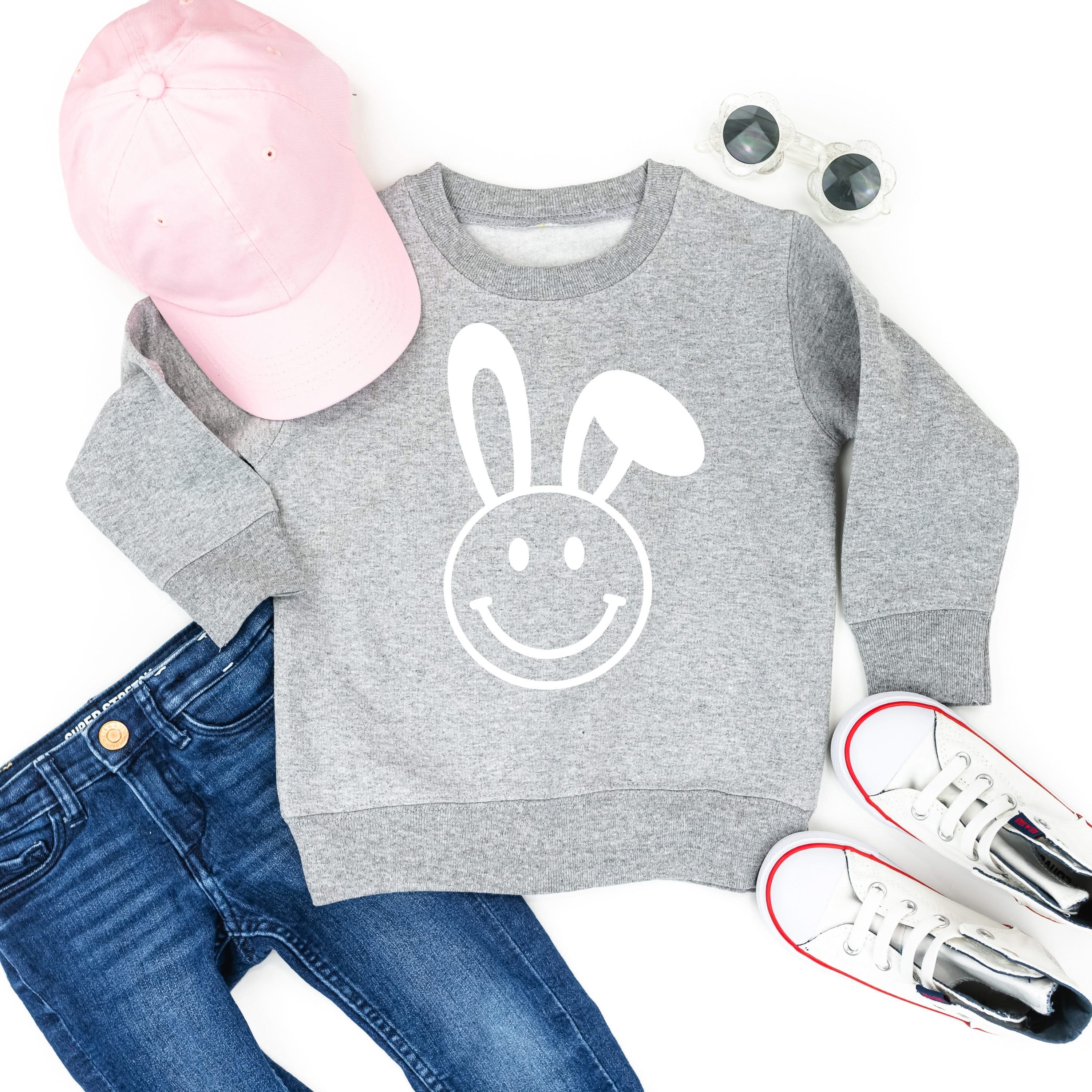 Smiley Face Bunny - Child Sweater Little Mama Shirt Shop