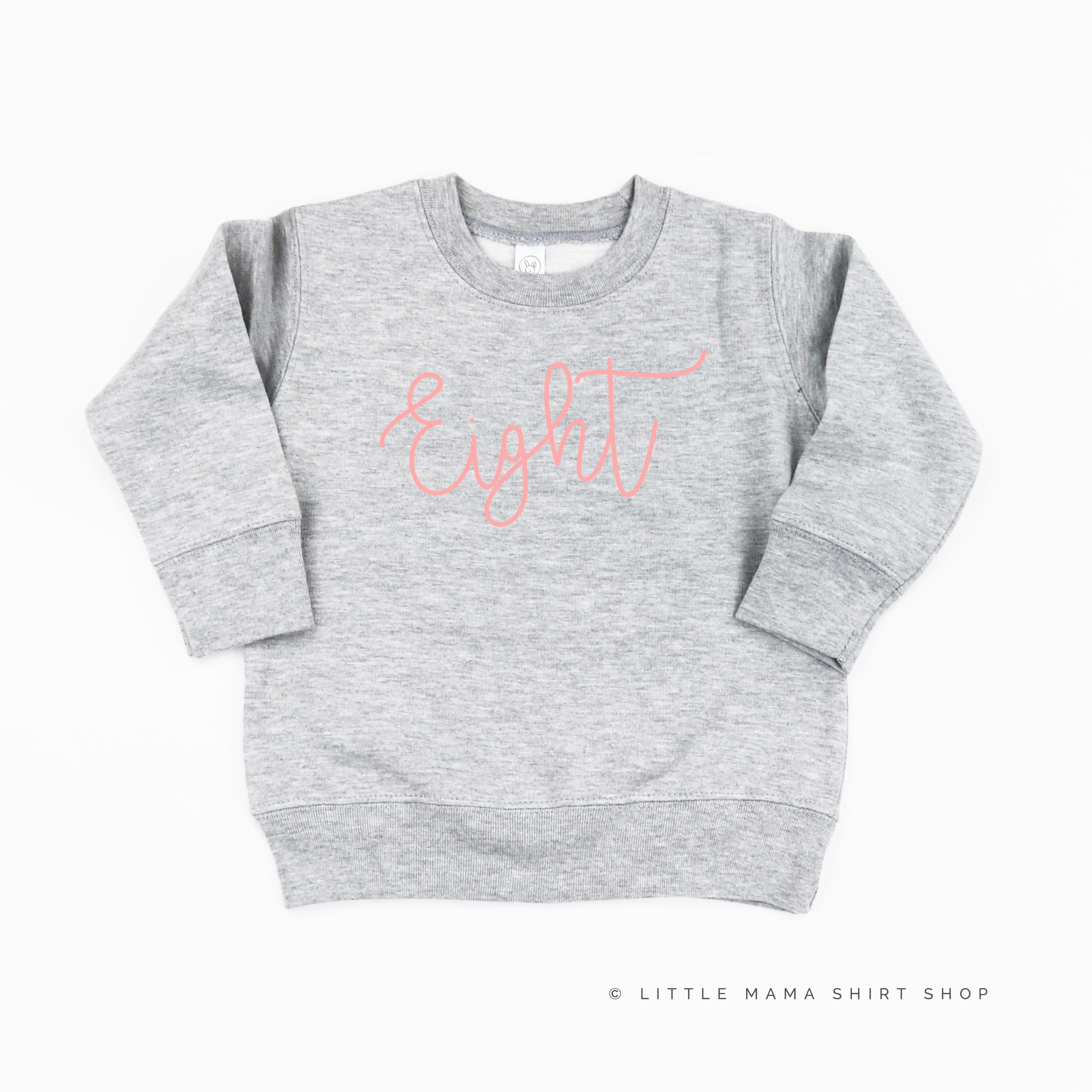 BIRTHDAY NUMBER - NEW CURSIVE - Child Sweater Little Mama Shirt Shop