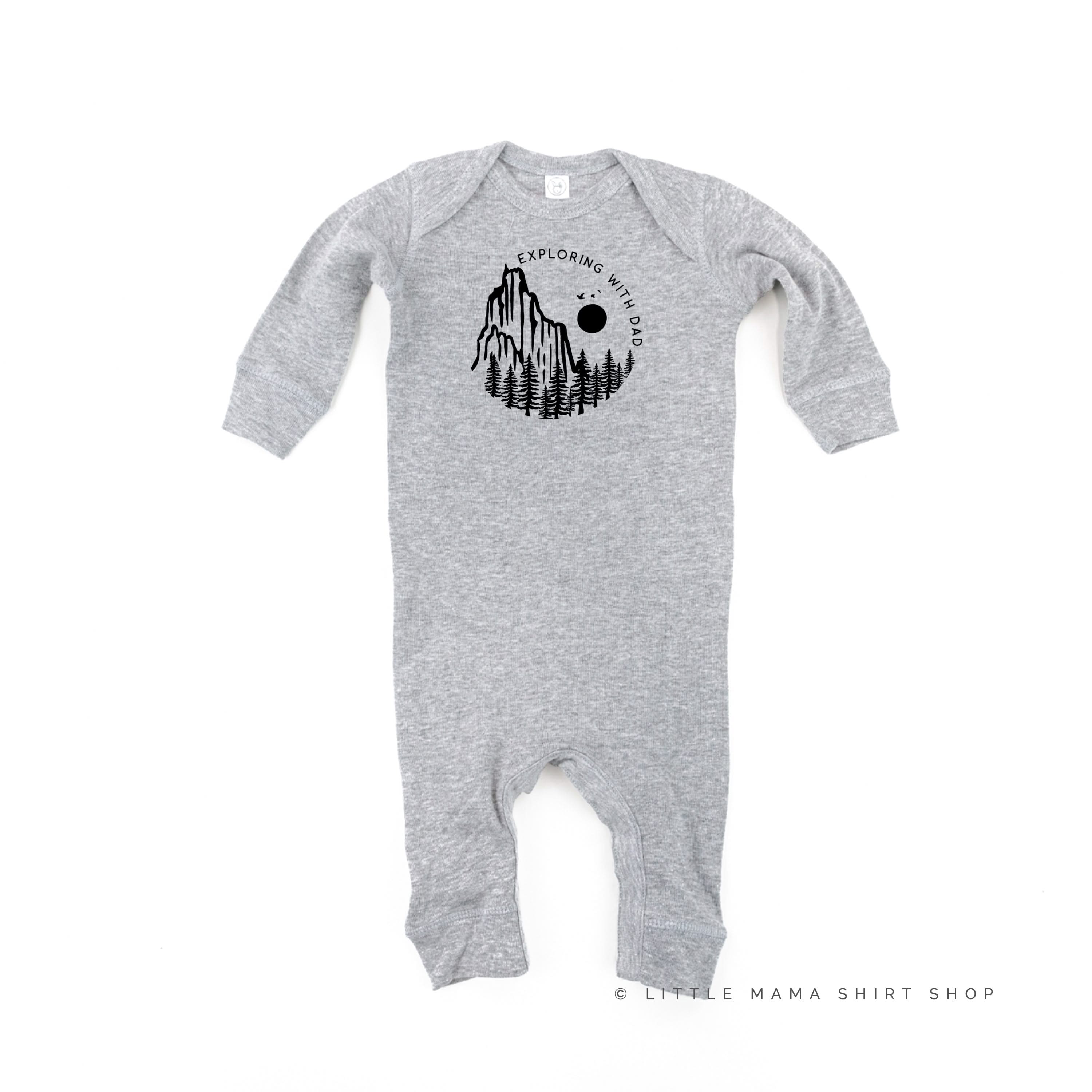 EXPLORING WITH DAD - One Piece Baby Sleeper Little Mama Shirt Shop