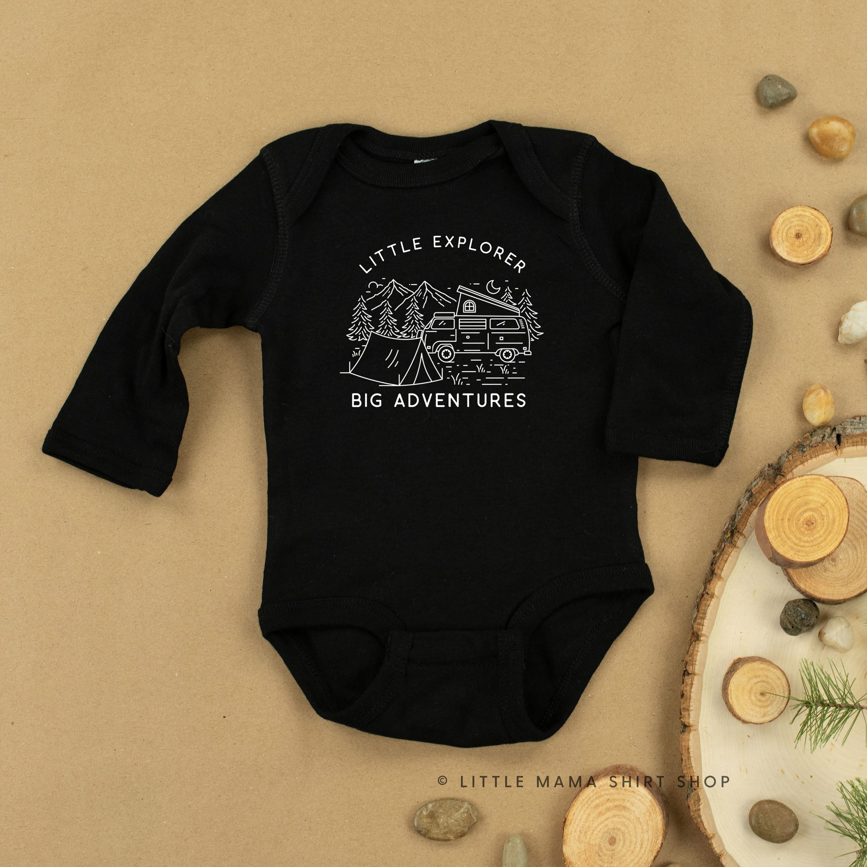 LITTLE EXPLORER BIG ADVENTURES - Long Sleeve Child Shirt Little Mama Shirt Shop